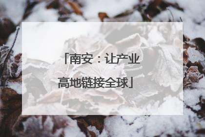 南安：让产业高地链接全球