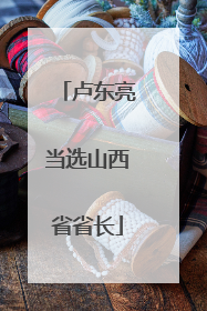 卢东亮当选山西省省长