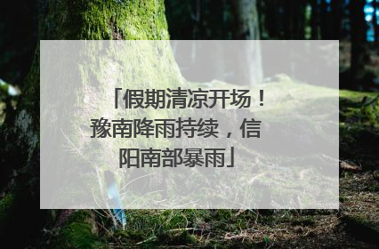 假期清凉开场！豫南降雨持续，信阳南部暴雨