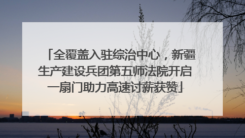 全覆盖入驻综治中心，新疆生产建设兵团第五师法院开启一扇门助力高速讨薪获赞