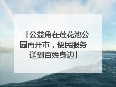 公益角在莲花池公园再开市，便民服务送到百姓身边