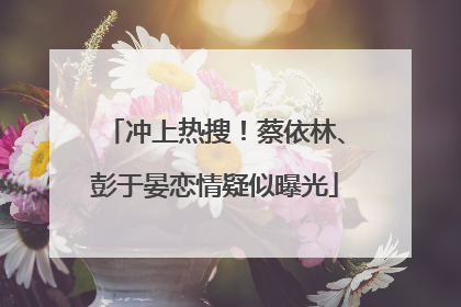 冲上热搜！蔡依林、彭于晏恋情疑似曝光