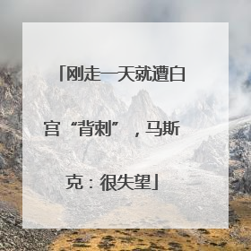 刚走一天就遭白宫“背刺”，马斯克：很失望