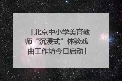 北京中小学美育教师“沉浸式”体验戏曲工作坊今日启动