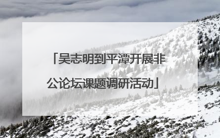 吴志明到平潭开展非公论坛课题调研活动