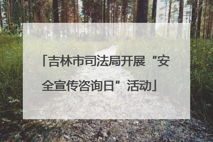 吉林市司法局开展“安全宣传咨询日”活动