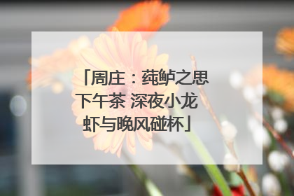 周庄：莼鲈之思下午茶 深夜小龙虾与晚风碰杯