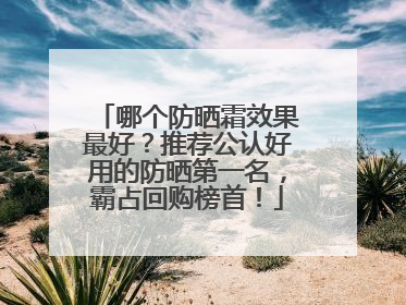 哪个防晒霜效果最好？推荐公认好用的防晒第一名，霸占回购榜首！