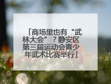 商场里也有“武林大会”？静安区第三届运动会青少年武术比赛举行