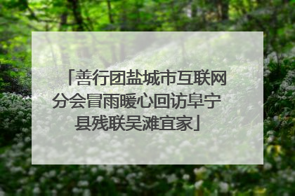 善行团盐城市互联网分会冒雨暖心回访阜宁县残联吴滩宜家