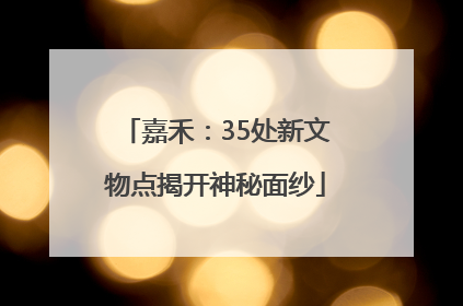 嘉禾：35处新文物点揭开神秘面纱
