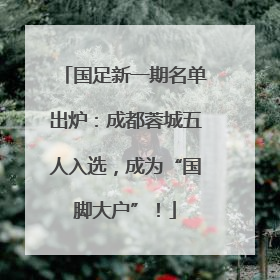 国足新一期名单出炉：成都蓉城五人入选，成为“国脚大户”！