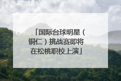 国际台球明星（铜仁）挑战赛即将在松桃职校上演