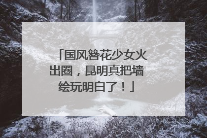 国风簪花少女火出圈，昆明真把墙绘玩明白了！