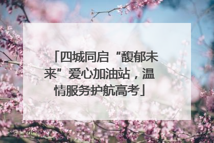 四城同启“馥郁未来”爱心加油站，温情服务护航高考