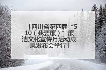 四川省第四届“510（我要廉）”廉洁文化宣传月活动成果发布会举行