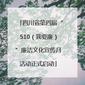 四川省第四届“510（我要廉）”廉洁文化宣传月活动正式启动