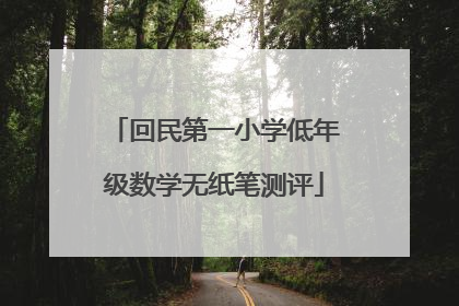回民第一小学低年级数学无纸笔测评