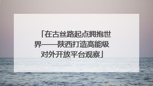 在古丝路起点拥抱世界——陕西打造高能级对外开放平台观察