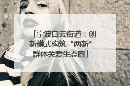 宁波白云街道：创新模式构筑“两新”群体关爱生态圈