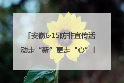 安徽6·15防非宣传活动走“新”更走“心”
