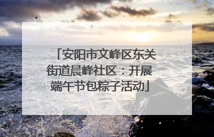 安阳市文峰区东关街道晨峰社区：开展端午节包粽子活动