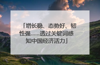 增长稳、态势好、韧性强……透过关键词感知中国经济活力