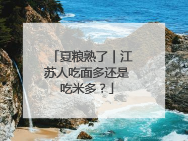 夏粮熟了｜江苏人吃面多还是吃米多？