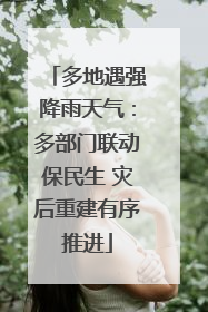 多地遇强降雨天气：多部门联动保民生 灾后重建有序推进