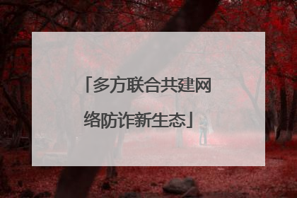 多方联合共建网络防诈新生态