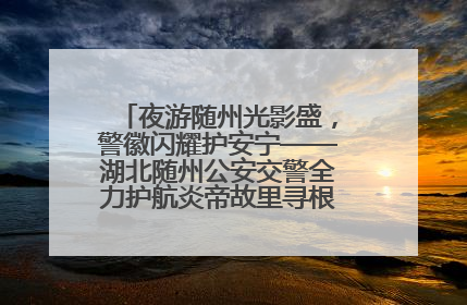 夜游随州光影盛，警徽闪耀护安宁——湖北随州公安交警全力护航炎帝故里寻根节夜游活动侧记