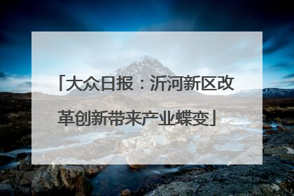 大众日报：沂河新区改革创新带来产业蝶变