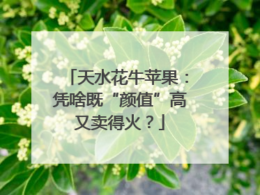 天水花牛苹果：凭啥既“颜值”高又卖得火？