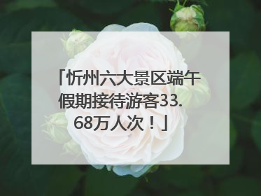 忻州六大景区端午假期接待游客33.68万人次！
