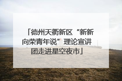 德州天衢新区“新新向荣青年说”理论宣讲团走进星空夜市
