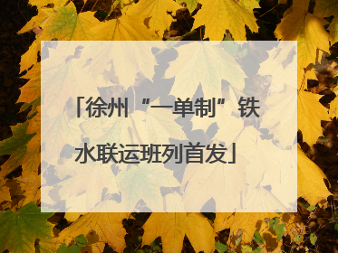 徐州“一单制”铁水联运班列首发