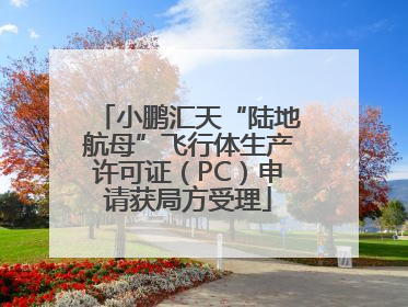 小鹏汇天“陆地航母”飞行体生产许可证（PC）申请获局方受理