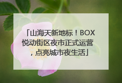 山海天新地标！BOX 悦动街区夜市正式运营，点亮城市夜生活