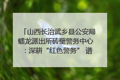山西长治武乡县公安局蟠龙派出所砖壁警务中心：深耕“红色警务” 谱写“平安答卷”