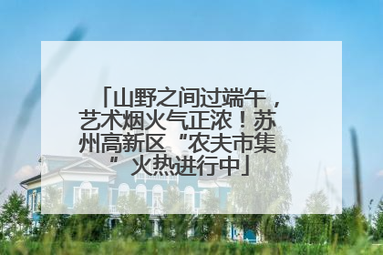 山野之间过端午，艺术烟火气正浓！苏州高新区“农夫市集”火热进行中
