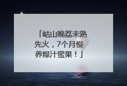 岵山晚荔未熟先火，7个月慢养爆汁蜜果！
