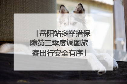 岳阳站多举措保障第三季度调图旅客出行安全有序