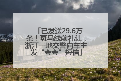 已发送29.6万条！斑马线前礼让，浙江一地交警向车主发“夸夸”短信