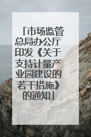市场监管总局办公厅印发《关于支持计量产业园建设的若干措施》的通知