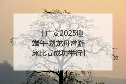 广安2025迎端午·划龙舟暨游泳比赛成功举行
