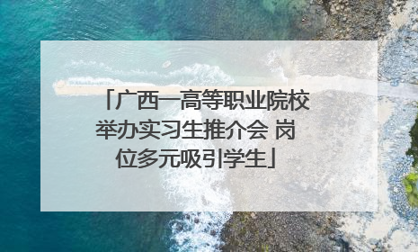 广西一高等职业院校举办实习生推介会 岗位多元吸引学生