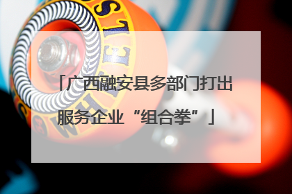 广西融安县多部门打出服务企业“组合拳”
