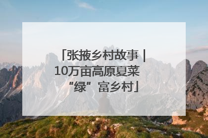 张掖乡村故事｜10万亩高原夏菜“绿”富乡村