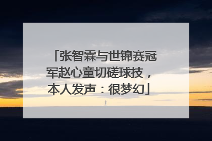 张智霖与世锦赛冠军赵心童切磋球技，本人发声：很梦幻
