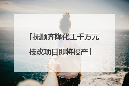 抚顺齐隆化工千万元技改项目即将投产